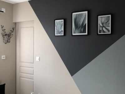 Aprenda a fazer pintura com fita crepe para o quarto