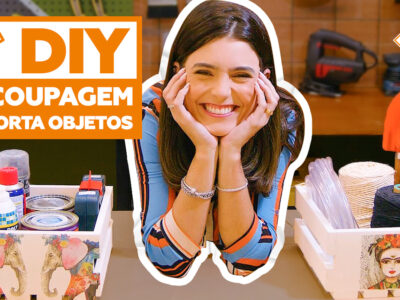 Aprenda a fazer decoupage simples em caixa organizadora MDF