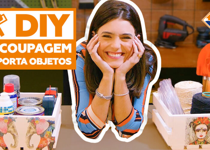 Aprenda a fazer decoupage simples em caixa organizadora MDF