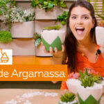 DIY_Como fazer vaso de argamassa - passo a passo